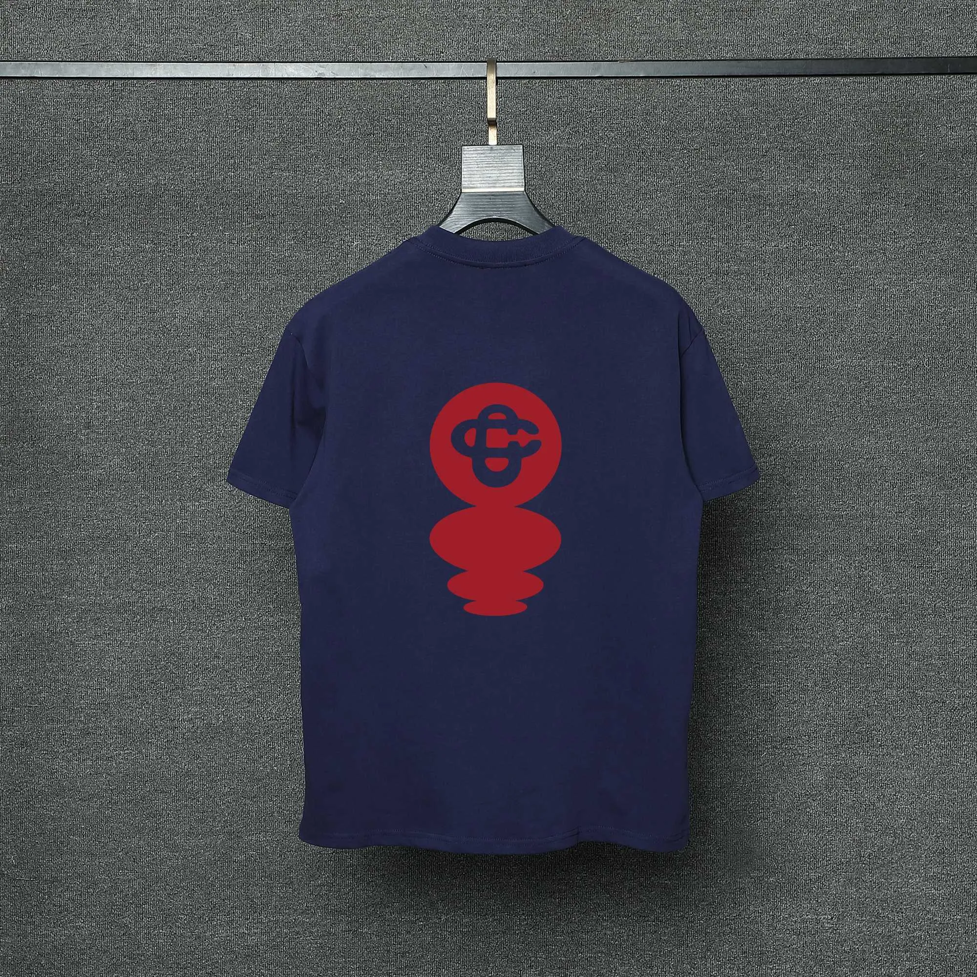 26ss CASABLANCA original printing process short-sleeved T-shirt original development using high-density double yarn pure cotton fabric upper body soft and comfortable color Black White Dark Green color Orange Pink Blue Royal Blue color cigarette powder 8 colors Sizes S M L XL